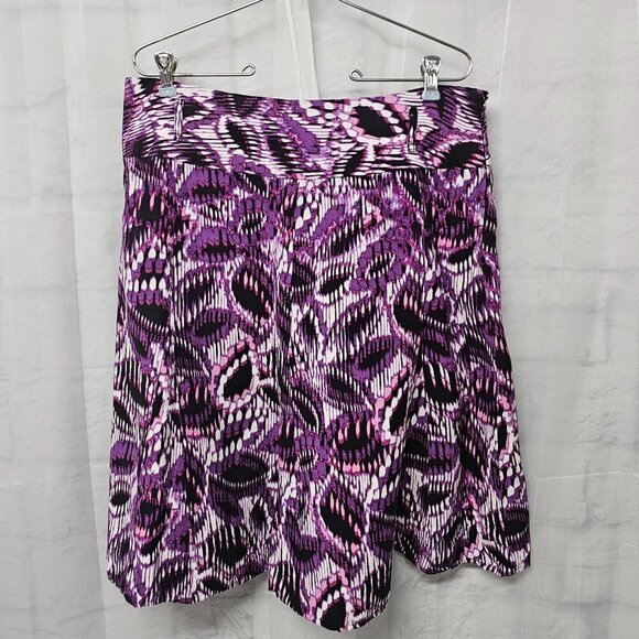 East 5th Purple Black Boho Skirt Linen Blend Abstract Dark Academia Artsy 14 - Picture 10 of 10